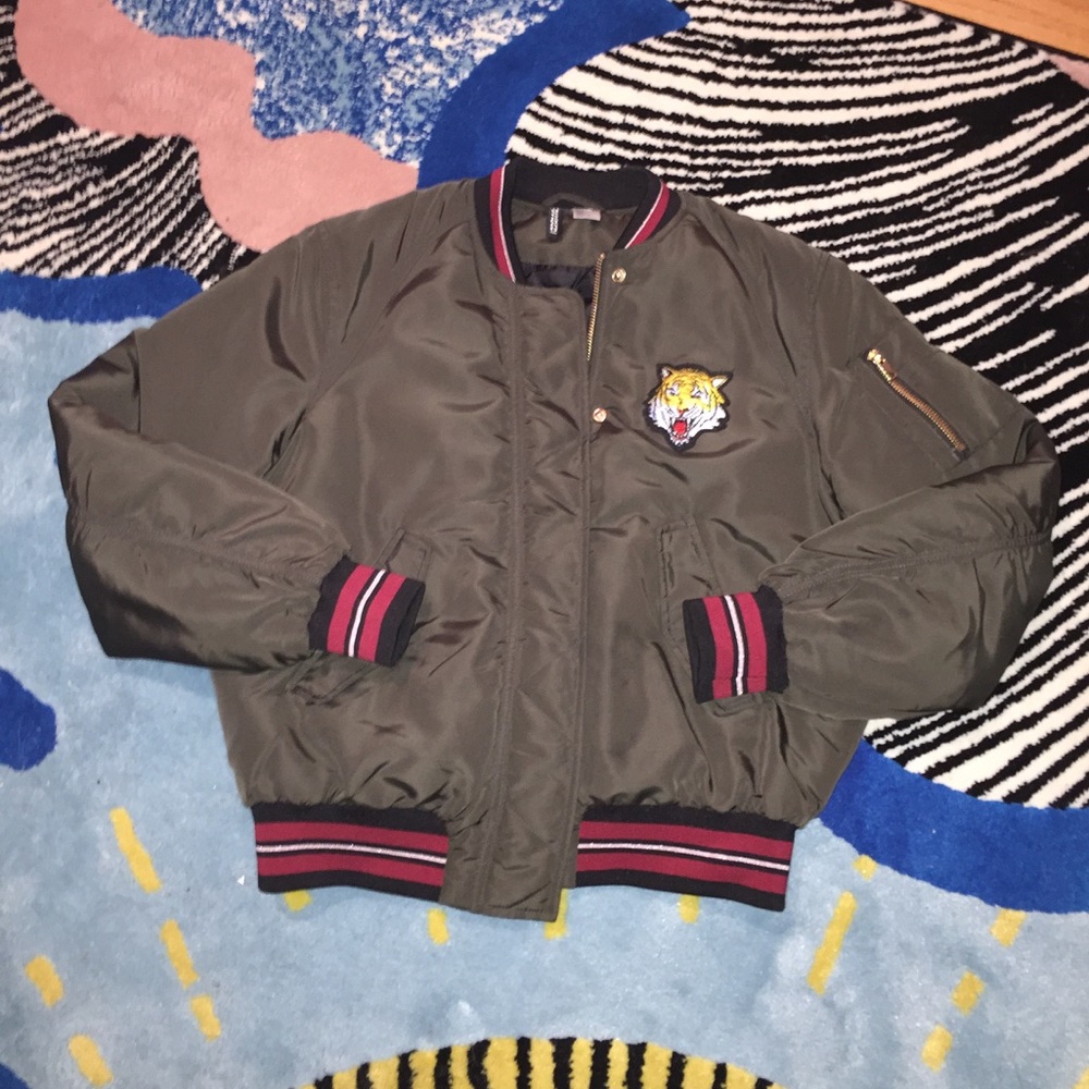 Olive Green Bomber Jacket